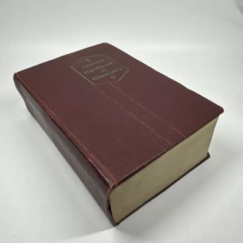 Lange's Handbook of Chemistry 1952 Eighth Edition Handbook Publish Sandusky Ohio