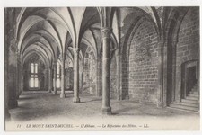 France, Le Mont Saint-Michel, L'Abbaye, Refectoire des Hotes LL Postcard, B235