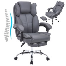 Tall and big Executive Office Chair with Footrest Ergonomic Office Chair .