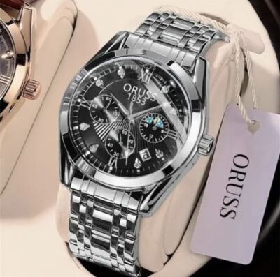 ORUSS 1853 Luxury Stainless Steel Watch Style with Date