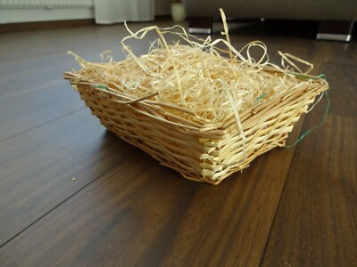 * NATURELL * PRÄSENTKORB - GESCHENKKORB - KORB - STROH - GELB **TOP**