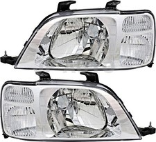 For 1997-2001 Honda Crv Headlight Halogen Set Driver And Passenger Side