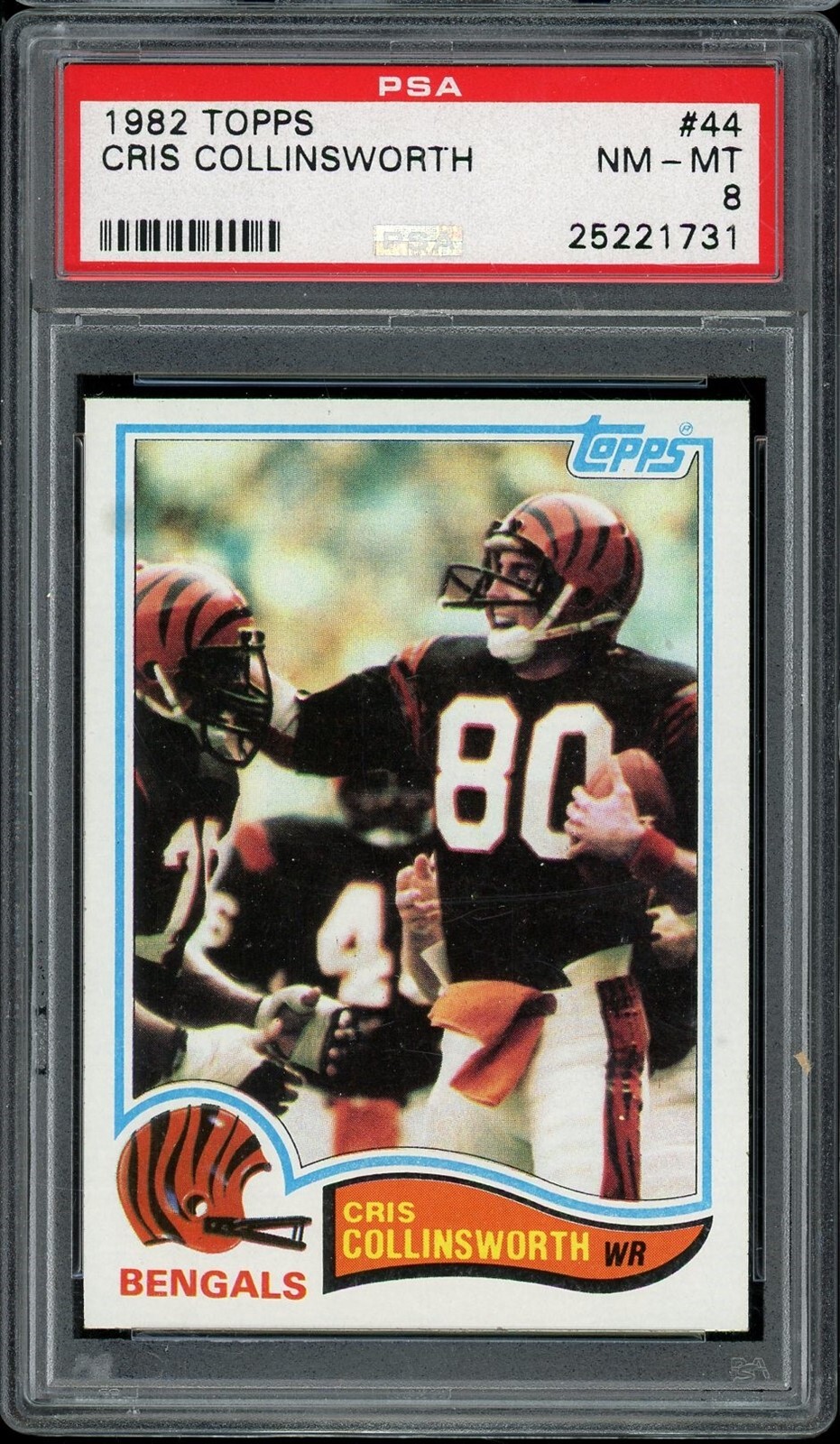 1982 Topps Football #44 Cris Collinsworth PSA 8