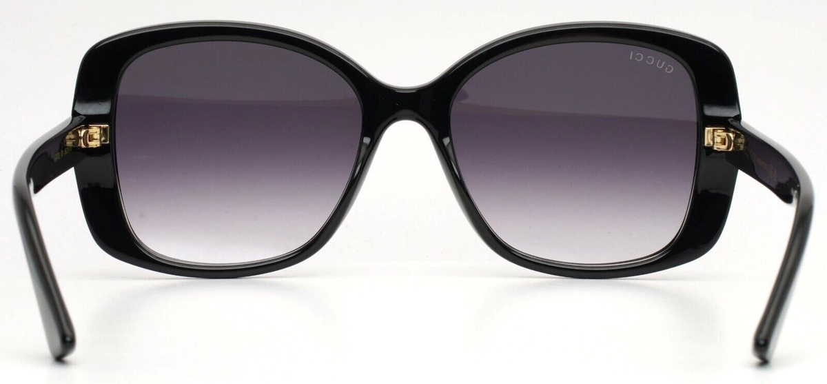GUCCI GG0762S 001 Black Grey Womens Butterfly Gradient