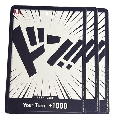 ONE PIECE ドン!!カード +1000 One Piece Card Don Card Your Turn +1000 Eng Set X3 Cards Eng | eBay