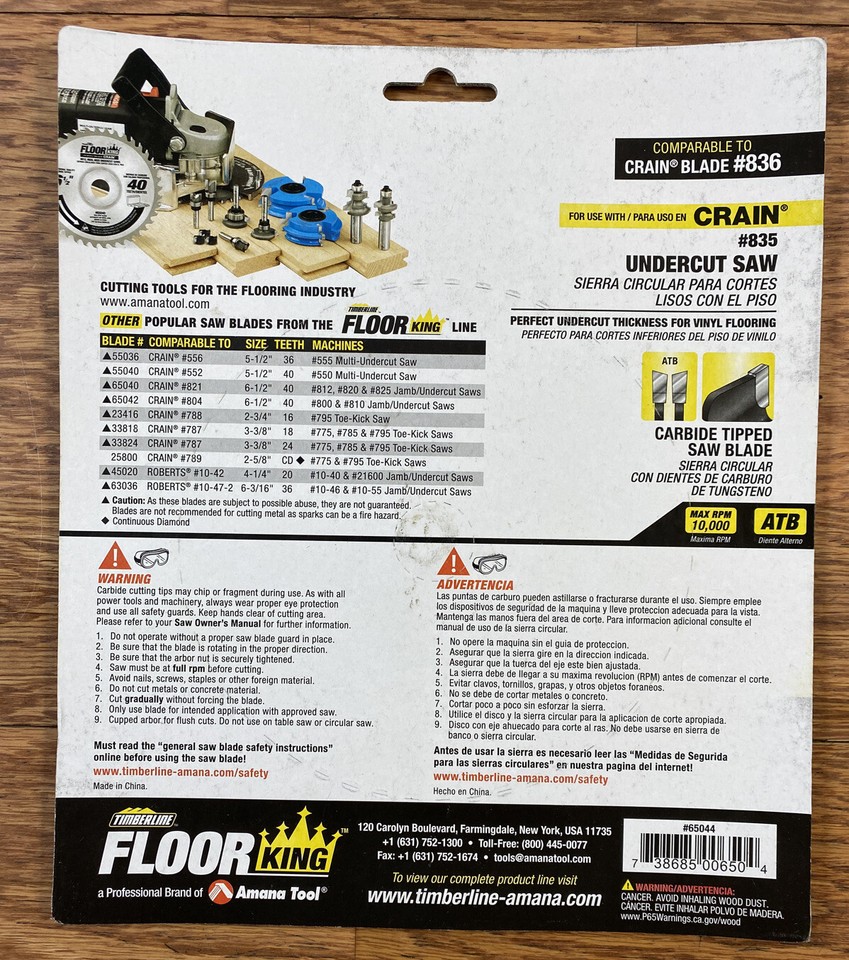 Floor King Jamb Saw Blade 65044 836 for Crain 835 Jamb Saw eBay