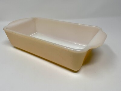 FREE SHIP  Vintage Anchor Hocking Fire King Peach Lustre 1Qt  Loaf Pan 409 Dish