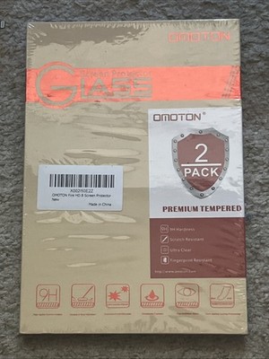 Omoton Glass Screen Protector For Amazon Fire  8 tablet 2 Pack New 9 H