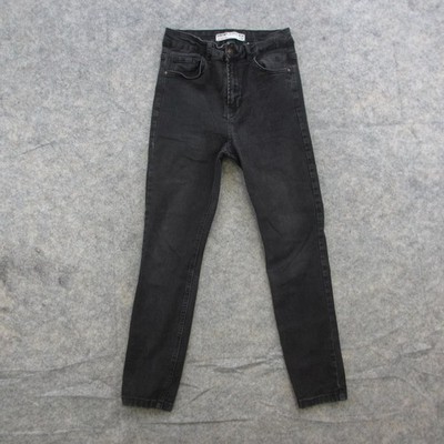 Koton Jeans Women's Washed Black W28 L32 Skinny High Rise Stretch