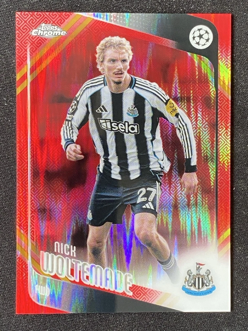 2025-26 Chrome UCC Hongbao Red Nick Woltemade #68 Refractor