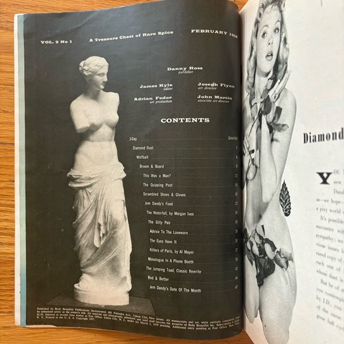 Jem Mens Magazine Vol 2 No 1 February 1958 Pinup Cheesecake RARE NICE - Picture 2 of 3
