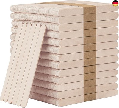 WISYOK Eisstiele Holz 1000pcs, Holzspatel zum Basteln, Holzstäbchen Eis,