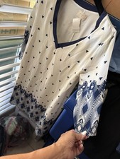 ANTHOLOGIE EVERLY SEXY V NECK WORK PARTY CHIFFON TUNIC DRESS
