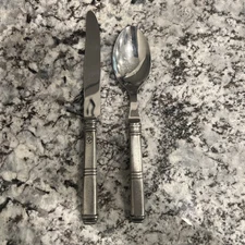 Arte Italica Isabella Pewter & Stainless Dinner Knife And Spoon Made in Italy