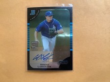 ANDY LaROCHE Dodgers 2005 Bowman Chrome First Year Rookie Card RC AUTO #341. rookie card picture