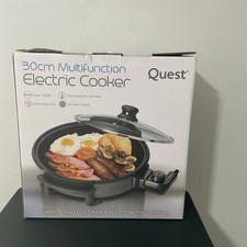 Quest 30 cm Multifunction Electric Cooker 1500W – Thermostat, Non-Stick, Steam V