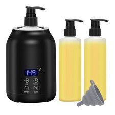 Massage Oil Warmer, Electric Massage Oil Digital Heater with Two Oil7969