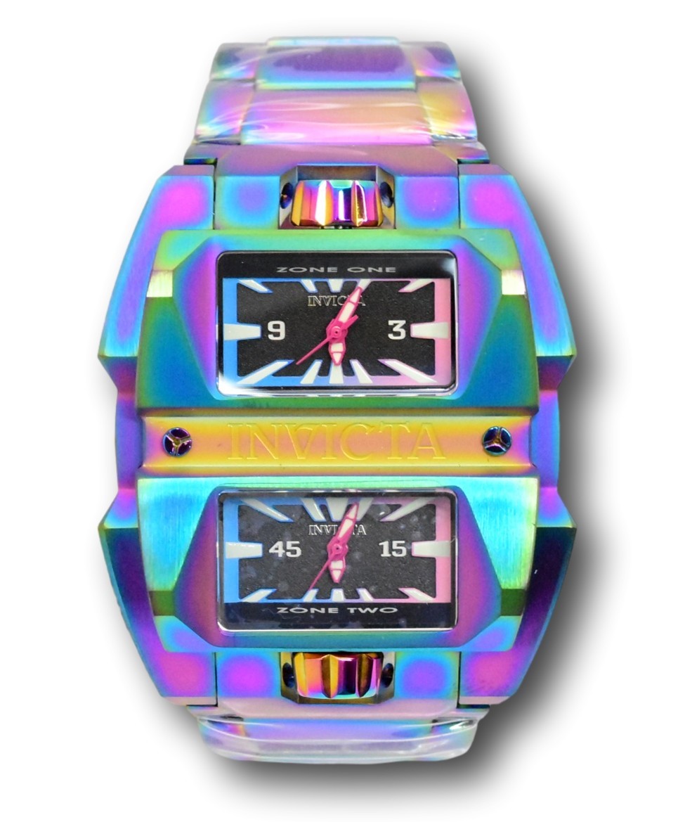 Invicta Akula Dual Time Men 50mm Iridescent Swiss Quartz Watch 41712 Blemish NWD