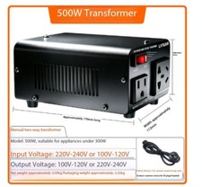 220V to 110V High-Power Transformer: US 120V to Japan 100V Voltage Converter