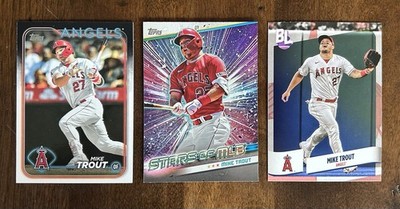 DEAL - Mike Trout 3-CARD-LOT - 2024 Topps #27, #100, & #SMLB-2