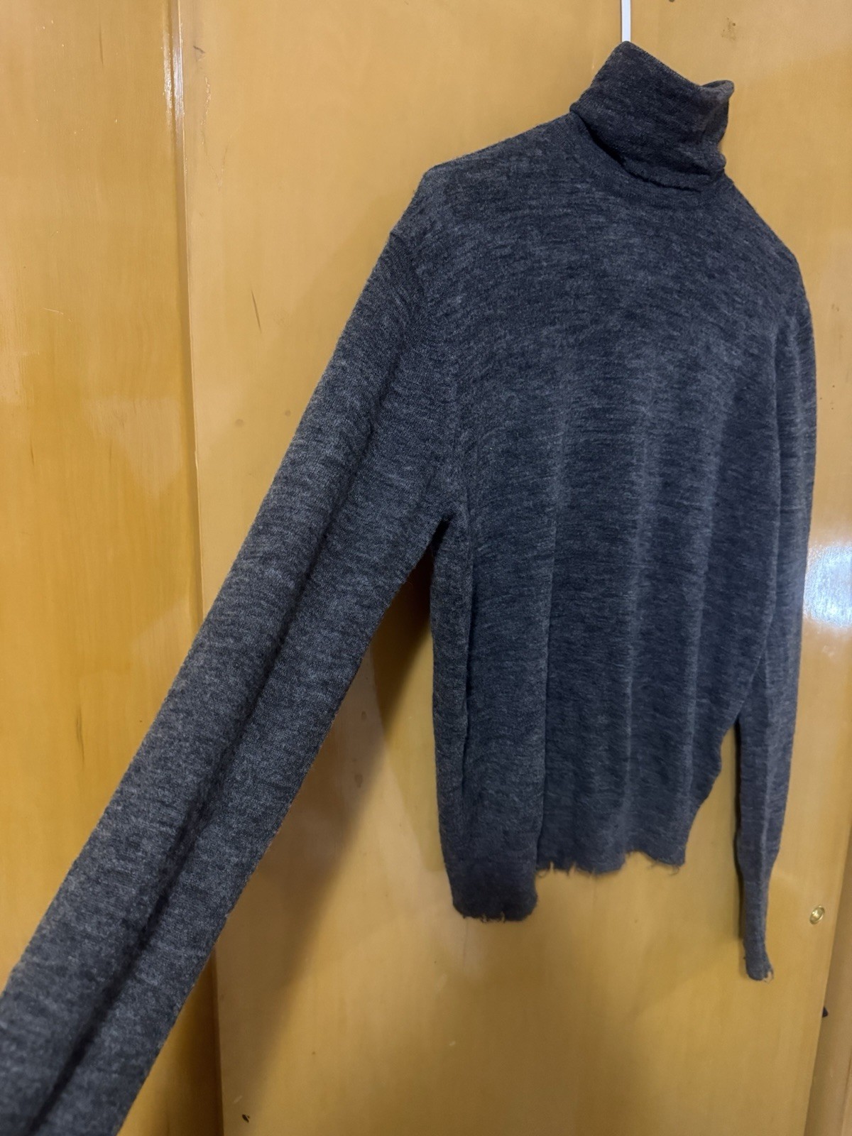 ZARA Men's Gray Knit Turtleneck Pullover Sweater Size M thumbnail 2