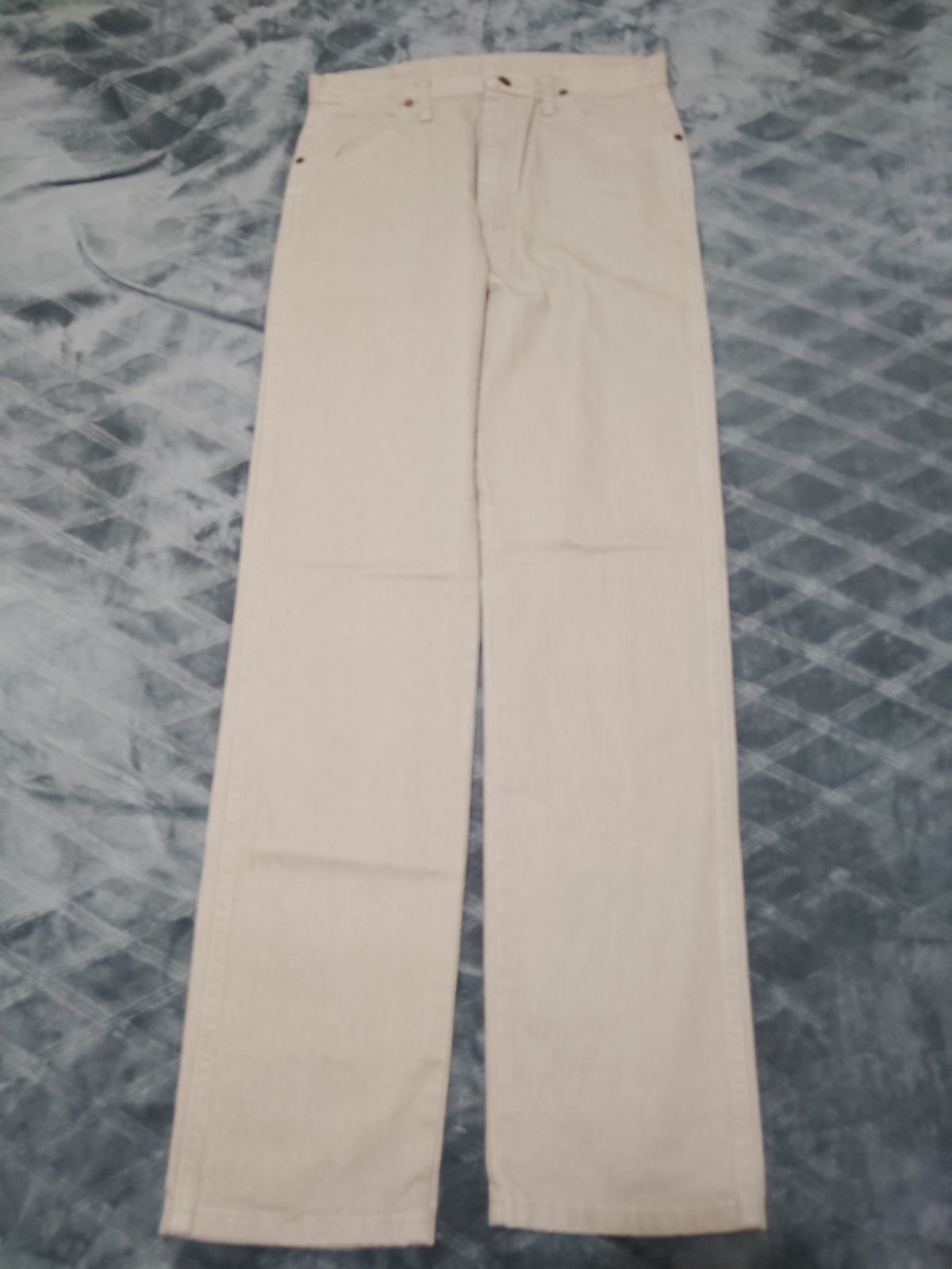 NWT Wrangler Cowboy Cut Original Fit Straight Beige Denim Jeans 5-Pocket