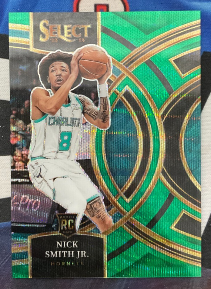 2023-24 Panini Select Basketball #119 Nick Smith Jr. RC Wave Green Prizm 43/50