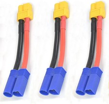 3 pcs EC5 Male to XT60 Female Connector Plug Conversion Adapter with 5cm 12 A...