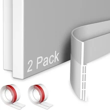 2 Packs Door Draft Stopper,Under Sweep for Bottom of 39.3 L, White 