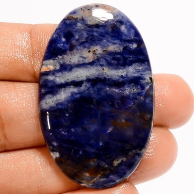 100% Natural Sodalite Oval Shape Cabochon Loose Gemstone 49 Ct 42X26X5mm UG-1184