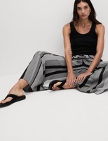 Marks & Spencer Womens Wide leg Trousers in Grey Mix - M&S