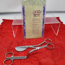 2X Multi-Angled Duckbill Applique Scissors 5.5" Left Handed N Double Curved Embr