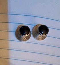 Vintage Pinoneer Stud Cufflinks, Black Stone