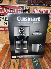Cuisinart 12 Cup Black Stainless Programmable Coffee Maker BRAND NEW