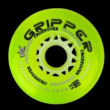 Labeda Gripper Crossover Roller Hockey Wheels, Neon Yellow, 4 Pack - 80mm