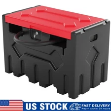 Portable Diesel Tank 52 Gal Fuel Tank w/12V Electric Transfer Pump ,10 GPM Black