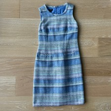 Talbots Striped Tweed Sleeveless Shift Dress Petite