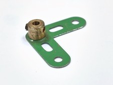 Meccano Bell Crank With Boss Part 128 Light Green Stamped "MMIE"
