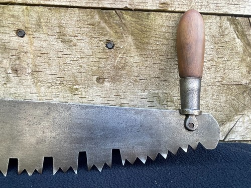 Vintage Brittain Large 2 Man Tree Saw Lumberjack Logging Saw Wall Art Farm Tool - Picture 15 of 20