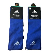 2 Pair Men  s ADIDAS Baseball Over The Calf Compression Navy Blue Socks Size M