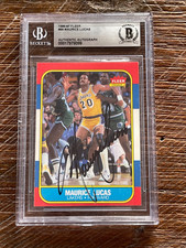 1986-87 1986 Fleer Maurice Lucas (d. 2010) signed BAS autographed card AUTO
