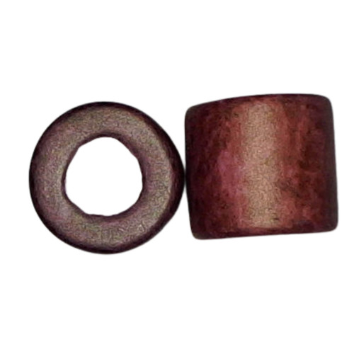 1960s Hippie Ceramic Beads Set of 10 | Mahogany Large Hole 10mm  | NOS Vintage