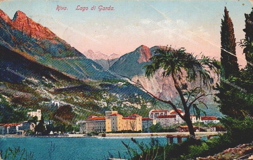 eq189 cartolina riva,lago di garda,trento