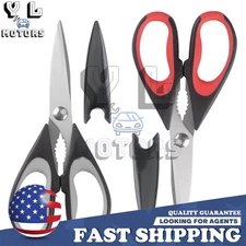 Kitchen Scissor  Heavy Duty Shears Stainless Cutting Set Of Two US Stock