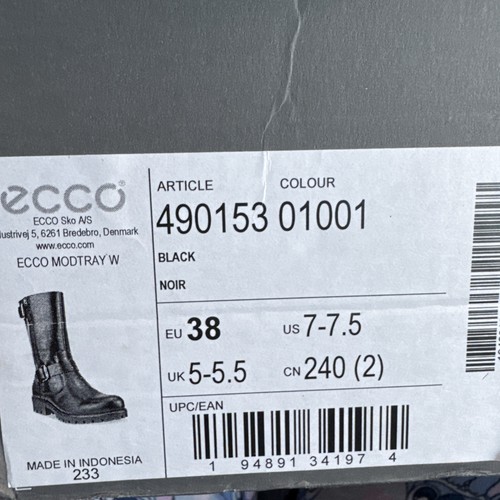ECCO Women's Modtray Moto Boot Mid Calf 38, US 7 -7.5 New $249 - Picture 15 of 17