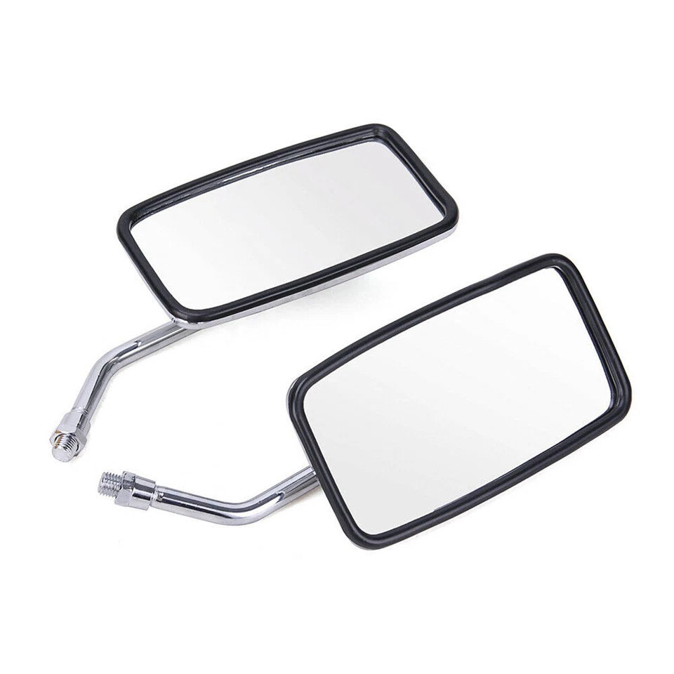 Espejos retrovisores cromados rectangulares para moto Yamaha V Star 1300 950 650 1100 Foto 3 de 4