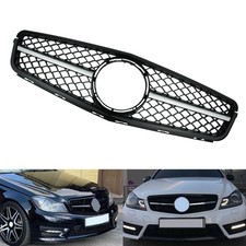 Kühlergrill Sportgrill Frontgrill Glanz Schwarz für Mercedes C-Klasse W204 S204