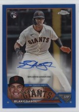 2023 Topps Chrome Update Blue Refractor 101/150 Blake Sabol #AC-BSA Auto 4at