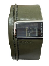 Diesel DZ7053 Digital Mens Green Leather Band...