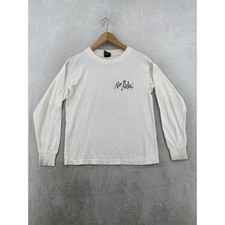 No Rules Long Sleeve Shirt Kids Large White Vintage 90s Skater Alien Made in USA
